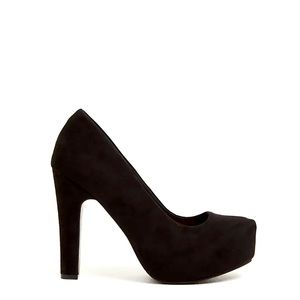 Torrid black suede platform heels Sz 10WW